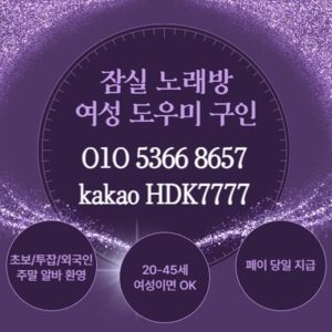 잠실 노래방도우미